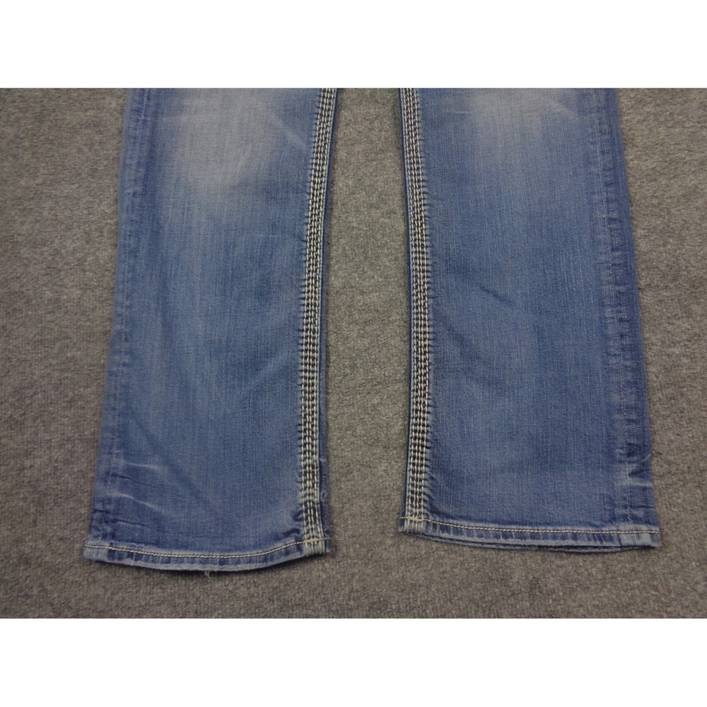 Rock Revival Jeans Mens 38 Blue Prater Straight Leg Embellished Y2K Distressed - Picture 5 of 15